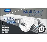 MoliCare Premium Elastic Adult Nappies - 10 Drops | High Absorbent Disposable Night-Time Nappy for Men & Women with Very Severe Incontinence | Size S | Pack of 22