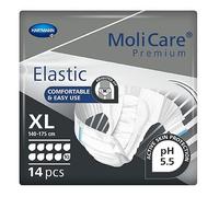 MoliCare Premium Elastic Adult Nappies - 10 Drops | High Absorbent Disposable Night-Time Nappy for Men & Women with Very Severe Incontinence | Size XL | Pack of 14