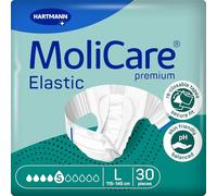 MoliCare Premium Elastic Adult Nappies - 5 Drops | High-Absorbency Disposable Diapers for Men and Women with Severe Incontinence | Size L | Pack of 30