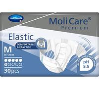 MoliCare Premium Elastic Unisex Disposable Slip: Discreet Use for Woman and Men with Incontinence; 6 Drops, Size M, Pack of 30