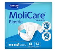 MoliCare Premium Elastic Adult Nappies - 6 Drops | High-Absorbency Disposable Diapers for Men and Women with Severe Incontinence| Size XL | Pack of 14