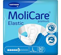 MoliCare Premium Elastic Unisex Disposable Slip: Discreet Use for Woman and Men with Incontinence; 6 Drops, Size L, 30 Pieces