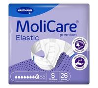 MoliCare® Premium Elastic Slip - 8 Drops Absorption | All-Round Leakage Protection, Ergonomic & Fast handling with Elasticated Panels | Size S, Pack of 26