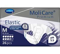 MoliCare Premium Elastic Unisex Disposable Slip: Discreet Use for Woman and Men with Incontinence; 9 Drops, Size M, 3 Packs of 26 (78 Pieces)