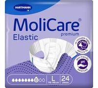 MoliCare® Premium Elastic Slip - 8 Drops Absorption | All-Round Leakage Protection, Ergonomic & Fast handling with Elasticated Panels | Size L, Pack of 24
