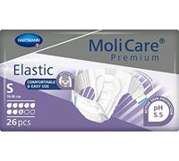 MoliCare Premium Elastic Unisex Adult Nappies: for Women and Men with Incontinence; 8 Drops, Size S, 3 Packs of 26 (78 Pieces)