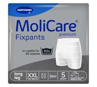 Molicare Premium Fixpants | Washable Net Fixation Pants, Worn with Large Incontinence Pads | Long Leg | Size XXL (56-72 inches) | Pack of 5 | wash & Reuse up to 50 Times