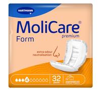 Molicare Premium Form 4 Tropfen, für leichte Inkontinenz: maximale Sicherheit, Extra Auslaufschutz und Diskretion für Frauen und Männer, zu verwenden mit MoliCare Premium Fixpants, 32 Stück