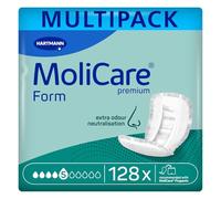 MoliCare Premium Form, 5 Drops, Large Incontinence Pads, 4 Packs of 32 (128 Pieces)