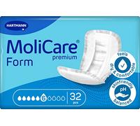 MoliCare Premium Form | 6 Drops | Large Incontinence Pads | Instant Dry Feeling All Day | Soft Material | Active Skin Protection | Pack of 32 | Absorbs up to 2353ml