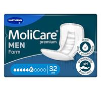 MoliCare Premium Form Men, Large Incontinence Pads for Men, 6 Drops, Pack of 32