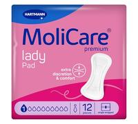 MoliCare Premium Lady Pad 1 Drop, Discreet Pads for Women, 12 Pack
