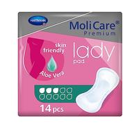 MoliCare Premium Lady PAD, Incontinence Pads for Women with Bladder Weakness, 3 Drops, Pack of 14