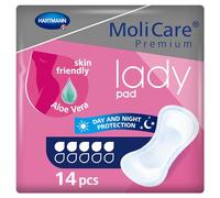MoliCare Premium Lady Pants, Discreet Usage for Bladder Weakness Specially for Women, Aloe Vera, 5 Drops, Size M, Pack of 8 (Packaging may Vary)
