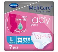MoliCare Premium Lady Pants, Discreet Usage for Bladder Weakness Specially for Women, Aloe Vera, 7 Drops, Size L, Pack of 7
