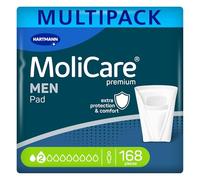 MoliCare Premium Men Pad 2 Drops, Incontinence Pads for Men, 12 x 14 Packs