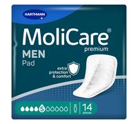 MoliCare Premium Men Pad 5 Drops, Incontinence Pads for Men, 14 Pack