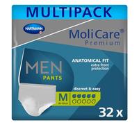 MoliCare Premium Men Pants, 5 Drop, Discreet Bladder Weakness Pants for Men, Size M, 4 Packs of 8 Pairs (32 Items)