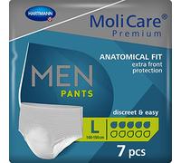 MoliCare Premium Men Pants, Discreet Usage for Bladder Weakness Specially for Men, Aloe Vera, 5 Drops, Size L, Pack of 7