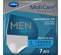 MoliCare Premium Men Pants | 7 Drops | Discreet Bladder Weakness Underpants for Men | Fast Absorption and Leak Protection | Size L | 47-59 inches (100-150cm) | Pack of 7