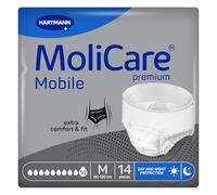 MoliCare Premium Mobile 10 Drops Size Medium | Incontinence Pants for Severe Incontinence | Prevents Leaks | Fast Absorption | Instant Dry Feeling | 31-47inches | 14 Pieces | 2526ml