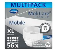 MoliCare Premium Mobile 10 Drops Unisex Incontinence Pants, Size XL | 4 x 14 pairs, high absorbency protection for very severe leaks, underwear-like fit, skin-friendly, up to 12 hours of dryness