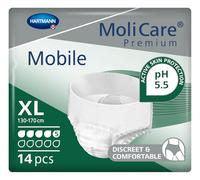 MoliCare Premium Mobile 5 Drops | Disposable Incontinence Pants: for Women and Men with Incontinence | Size XL | 51-67 inches | Pack of 14