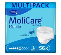 MoliCare Premium Mobile 6 Drops Unisex Incontinence Pants, Size L | 3 x 14 pairs, extra leakage protection for moderate leaks, discreet underwear fit, skin-friendly, up to 12 hours of dryness