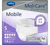MoliCare Premium Mobile 8 Drops | Disposable Incontinence Pants: for Woman and Men with Incontinence | Size S | 24-35 inches | Pack of 14