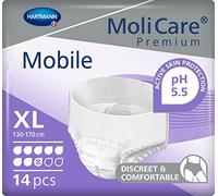 MoliCare Premium Mobile 8 Drops | Disposable Incontinence Pants: for Women and Men with Incontinence | Size XL | 51-67 inches | Pack of 14