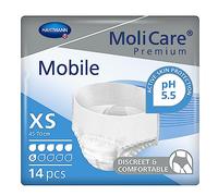 MoliCare Premium Mobile Disposable Incontinence Pants: for Women and Men with Incontinence; 6 Drops, Size XS, Pack of 14