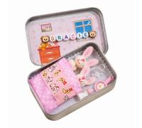 molicorl Mini Pocket Bunnies in A Tin, Easter Bunny in Tin Box, Mini Bunny Hug Cute Basket Pocket Bunny Plush Toys A Little Pocket Rabbit Hug for Aldult Family Friends
