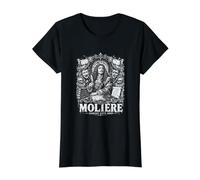 Moliere Comedy Cuts Deep French Theatre Satire Value Graphic T-Shirt, Women, Black, XL
