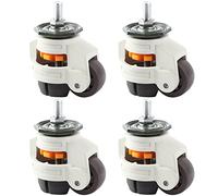 MOLIGOU 4Pcs Leveling Stem Casters, Heavy Duty Workbench Casters, Retractable Leveling Feet Casters for Equipment, Total Load Capacity 2200 Lbs