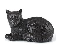 MOLIGOU Cast Iron Cat Statue, Cat Figurine Home Decor, Cat Sculpture Decor for Shelf, Garden