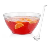 MOLIGOU Plastic Punch Bowl with Ladle, 1.8 Gallon Large Punch Bowl for Parties, Clear Serving Bowl for Salad, Snack, Candy