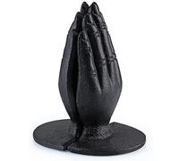MOLIGOU Praying Hands Bookends, Heavy Duty Cast Iron Bookends, Decorative Book Stopper for Home, Office, Bookshelf (1 Pair)