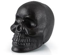 MOLIGOU Skull Statue, Human Skull Sculpture Halloween Decor, Cast Iron Collectible Skull Figurine