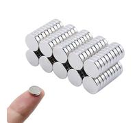 MOLILON 100pcs 8×2mm Mini Round Magnets for Nail Clippers, Measuring Artificial Nail Length, Multi-Use Cat Eye Nail Design Tools, Neodymium Magnet for Fridge Magnets, Crafts, Office Supplies