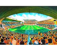 Molineux Stadium Art Print, Wolverhampton Wanderers FC, A4 Size 29,7 x 21 cm, Giclée Print on 260gsm Paper