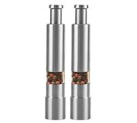 Molino De Sal Y Pimienta - Molinillo Dee Especias Con Mecanismo Cerámico Ajustable | Saleros Pimenteros Rellenables Conn Tapa Deee Acero Inoxidable | Molinilloo Manual para Cocina Yy Mesa