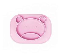 Molinter Baby Plate with Suction Cup Bowl Children's Silicone Placemat for Toddlers Children's Plates Suitable for High Chair Trays