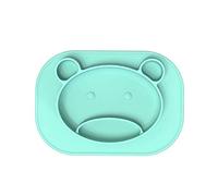 Molinter Baby Plate with Suction Cup Bowl Children's Silicone Placemat for Toddlers Children's Plates Suitable for High Chair Trays