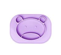Molinter Baby Plate with Suction Cup Bowl Children's Silicone Placemat for Toddlers Children's Plates Suitable for High Chair Trays
