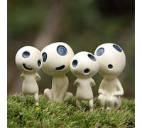 Molinter Mini Garden Decoration Princess Mononoke Tree Elf Doll Micro Landscape Ornament Made of Resin for Dollhouse Dollhouse Furniture Garden Furniture Decorative Garden 4pcs/Set