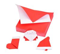 Molinter Paper 100pcs Origami Square Red/White for Crafts, Christmas Decor, DIY Projects
