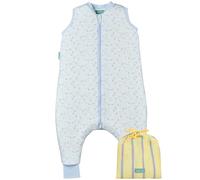 molis&co - Baby Sleeping Bag with Feet TOG 1 - Toddler Sleeping Bags with Legs 1.0 Tog - Soft and Cozy Baby Wearable Blanket for Infants & Toddlers - 100% Cotton (OEKO-TEX) (Blue Lily, 2 years)