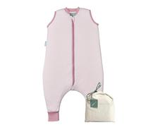 molis&co - Baby Sleeping Bag with Feet TOG 1 - Toddler Sleeping Bags with Legs 1.0 Tog - Soft and Cozy Baby Wearable Blanket for Infants & Toddlers - 100% Cotton (OEKO-TEX) (Vichy Pink, 1 year)
