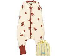 Molis&Co. Baby Summer Sleeping Bag Tog 1-100% Cotton (Oeko-TEX) - Adjustable Length (60-70 cm) for Boys and Girls - Tomatoes