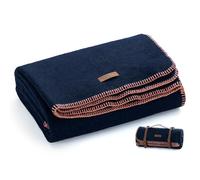 Molithe 100% Wool Blanket, 48" x 62", Warm, Thick, Washable, Military Wool Blanket, Great for Camping, Outdoors, Sporting Events, Survival Kits，Navy